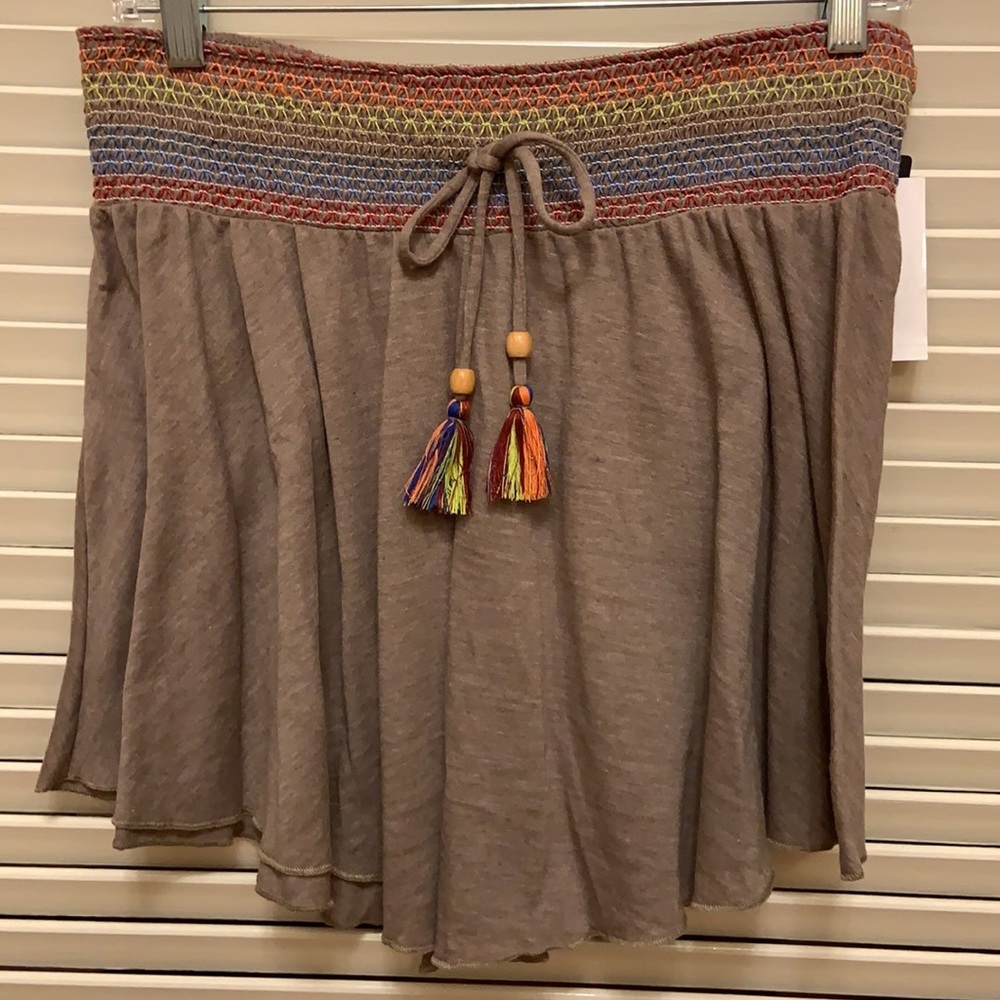 26. Soluna Swim Smocked Cover-up Skirt in Brown